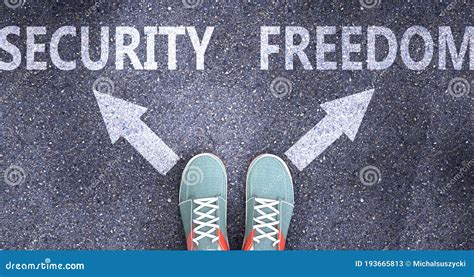 Security and Freedom As Different Choices in Life - Pictured As Words ...