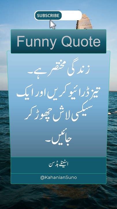 Funny Quote | Funny Quote in Urdu | Humorous Quote | zindagi mukhtasar ...