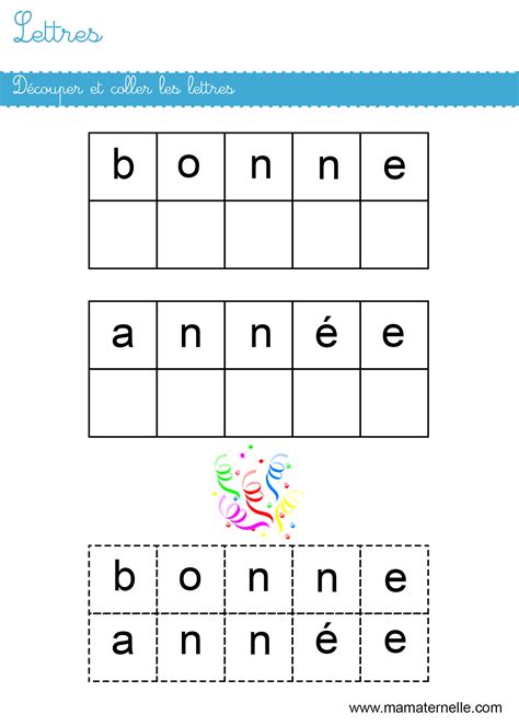 Lettres : découper et coller les lettres - Ma Maternelle
