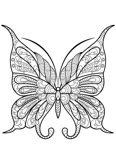 Butterfly beautiful patterns - 9 - Butterflies & Insects Coloring Pages ...