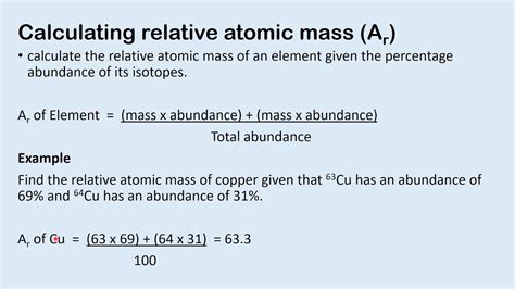 Atomic Mass Formula