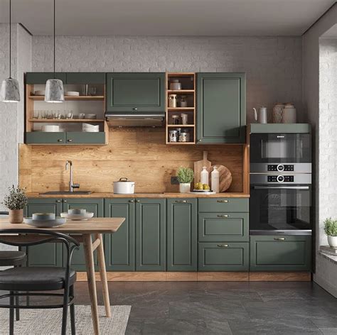 Cuisine verte et bois : 25 idées pour une déco tendance