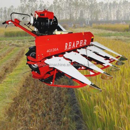 mini tractor mounted rice reaper binder rice cutter machine grass ...