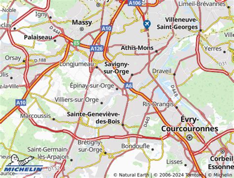 Carte MICHELIN Épinay-sur-Orge - ViaMichelin