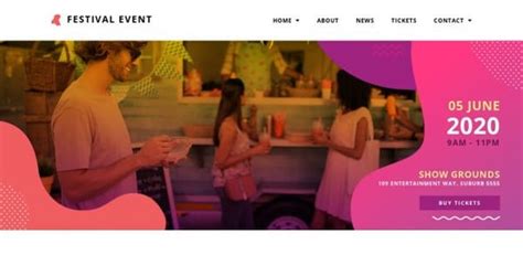 Festival Event Website Templates | ThemeForest