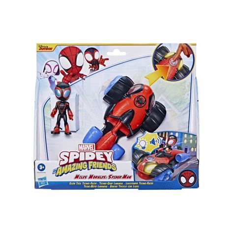 Hasbro Marvel Spidey And His Amazing Friends Glow Tech Techno Racer ...