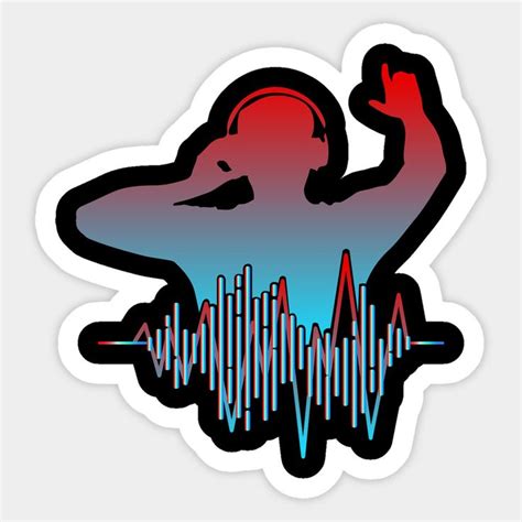 Dj Disc Jockey Techno Design For Party Musix Mixer Sticker | Dj | Dj ...