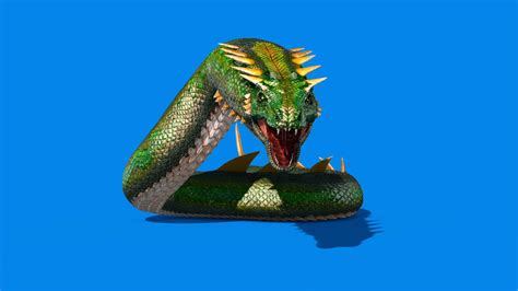 Mythological SNAKE - 3D Model Animated - PixelBoom