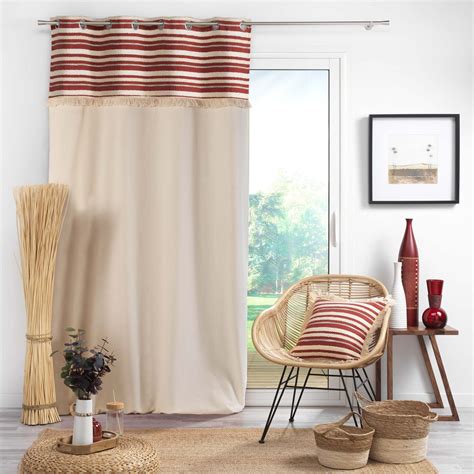 Rideau au top tissé et frangé | HomeMaison