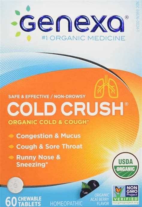 GENEXA COLD CRUSH,OG2,ADULT 60 chewable tablets – Good Nature Health Foods