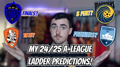 MY 24/25 A-LEAGUE LADDER PREDICTIONS! - YouTube