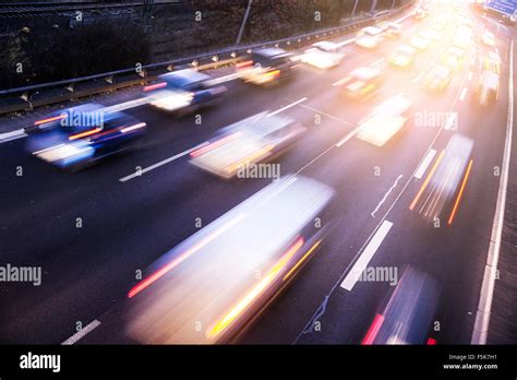 Traffic on highway with light effect Stock Photo - Alamy