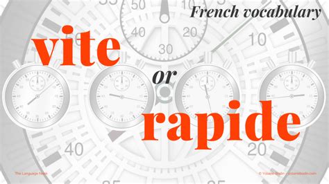 Vite or rapide? What's the correct French word? | Yolaine Bodin