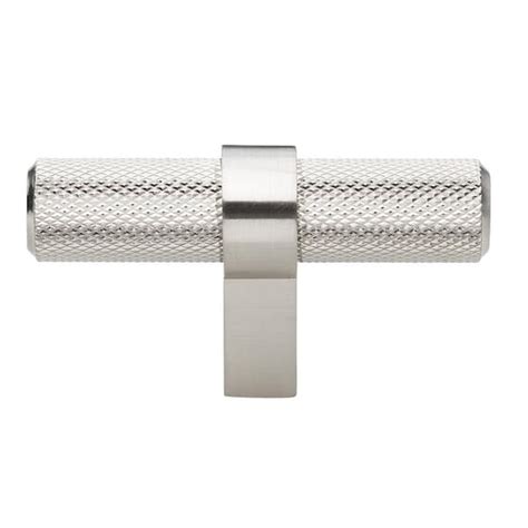 GLIDERITE 2-1/4 in. Satin Nickel Finish Knurled Steel Cabinet Knob (10 ...
