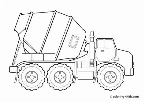 Construction Vehicle Coloring Pages Best Of New Preschool Truck ...