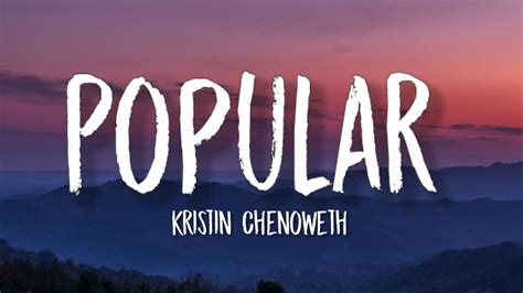 Kristin Chenoweth - Popular (Lyrics) (From 