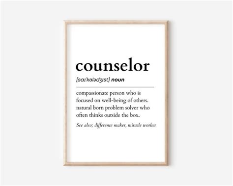 Counselor Definition Print Printable Wall Art Digital - Etsy