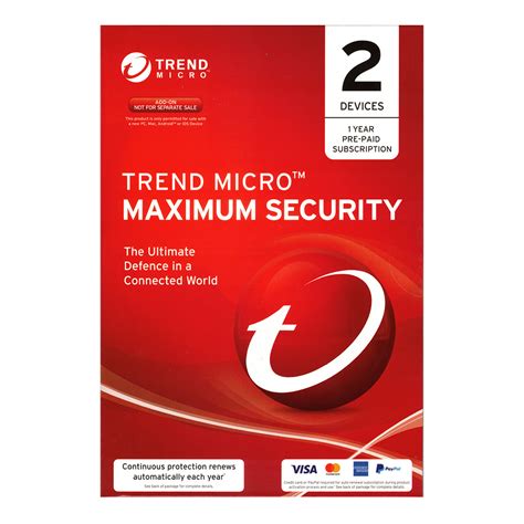 Trend Micro Maximum Security (2 Devices, 1 Year) (CC Req) - Welcome to ...