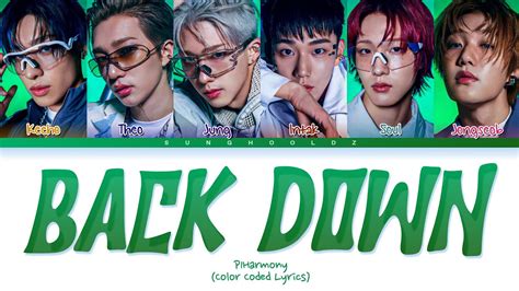 P1harmony Back Down Lyrics (Color Coded Lyrics) - YouTube