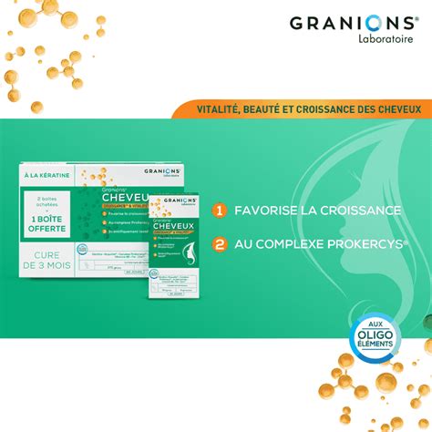 Granions Cheveux - Lot De 3 Boîtes : la boîte de 90 g à Prix Carrefour