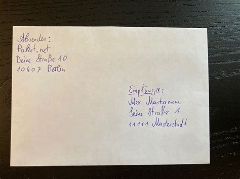 Brief beschriften: Absender/Empfänger richtig platzieren | PAKET.net