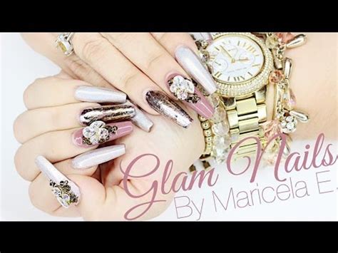 Glam Nails ♡Tutorial - YouTube