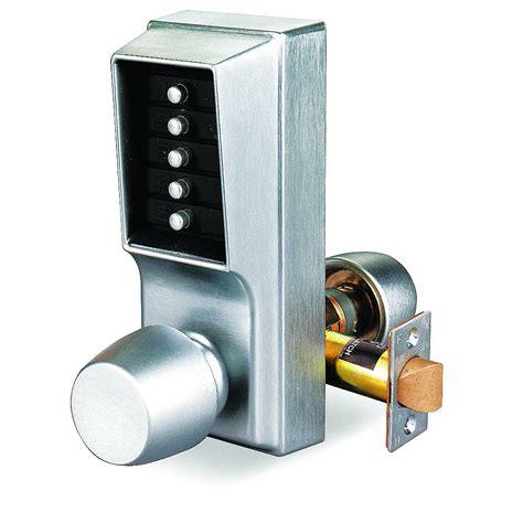 SIMPLEX, Chrome, Mechanical Push Button Lockset - 31NG98|101226D41 ...