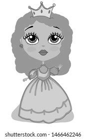 Cute Sweet Cartoon Girl Princess Characters 스톡 일러스트 1466462246 ...