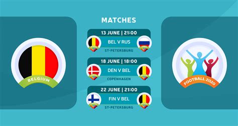 Schedule of matches of the Belgium national team in the final stage at ...