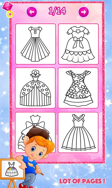 Glitter Dress Coloring and Drawing para Android - Download