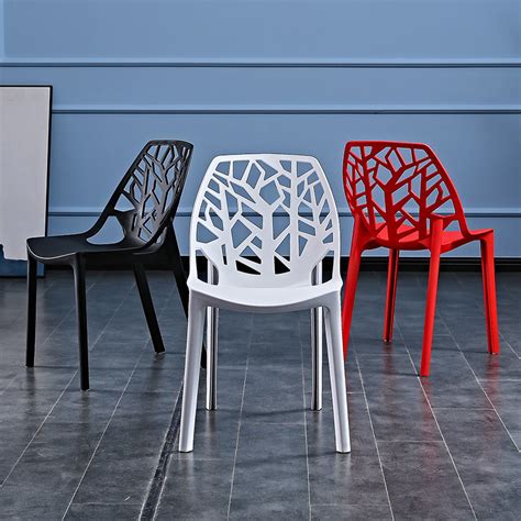 Modern Simple Plastic Chair Nordic Dining Chair Backrest Chair Home ...