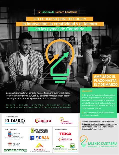Talento Cantabria amplía hasta el 7 de marzo el plazo para presentar ...