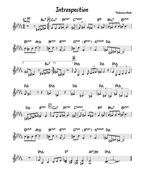 Introspection Sheet music for Piano (Solo) | Musescore.com