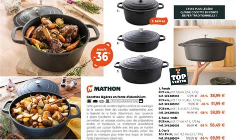Promo Mathon Cocottes Légères En Fonte D'aluminium chez Mathon ...