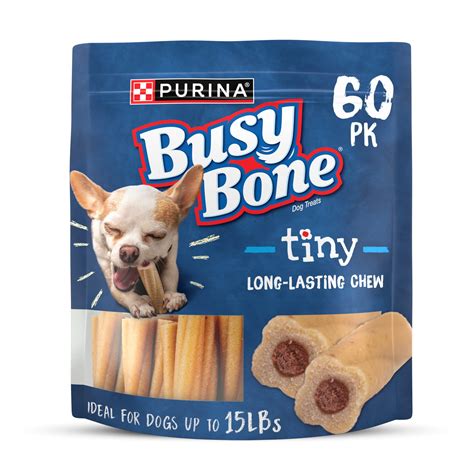 Purina Busy Bones Tiny Toy Breed Dog Treats, Real Pork Flavor, Long ...