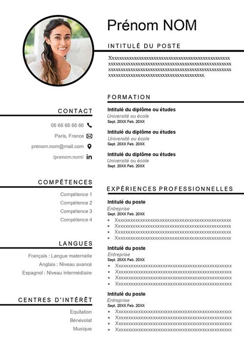 Nouveau Modele De Cv Gratuit Lettre Modele