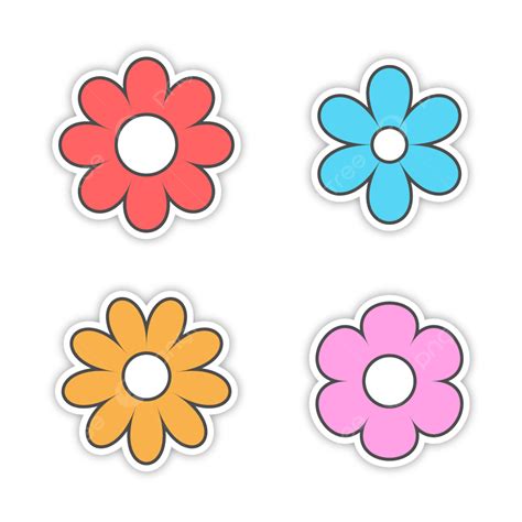 Stickers Pack Vector Art PNG, Flower Sticker Pack, Flower, Sticker ...