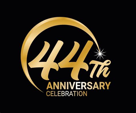 44th Anniversary ordinal number Counting vector art illustration in ...