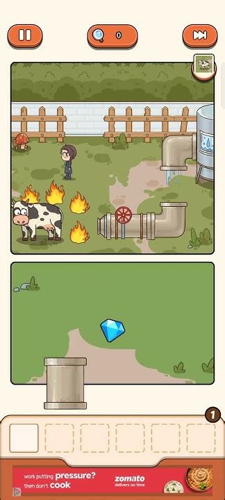helping the chef level 6 rescue the cow 🐄 there is is huge fire on the ...