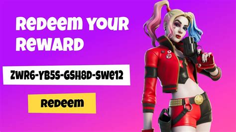 Free *Rebirth Harley Quinn* skin codes Fortnite!