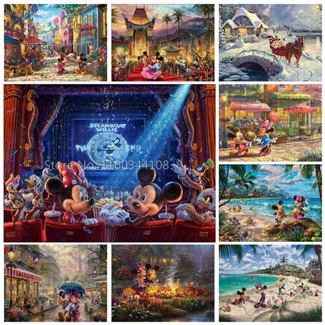 Disney-Mickey-Mouse-Jigsaw-Puzzle-topolino-e-Minnie-scenario-romantico ...