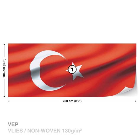 Drapeau Turquie Poster Mural, Papier peint | Acheter-le sur Europosters.fr