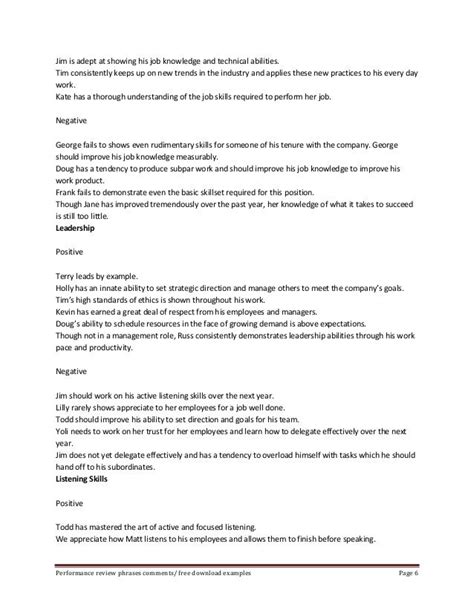 Negative Performance Review Phrases - Bank2home.com