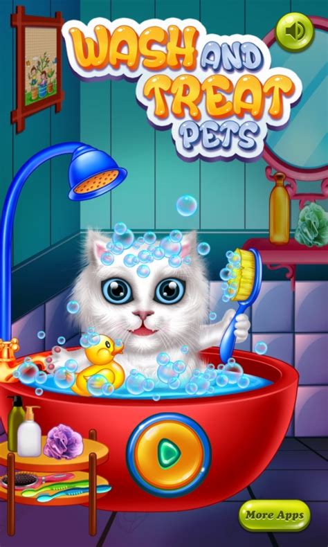 Wash and Treat Pets : help fluffy cats and puppies ! educational Kids ...