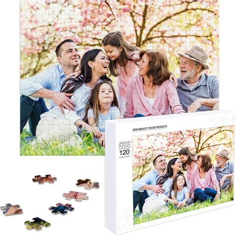 Custom Puzzle from Photo, Personalized Puzzle for Adults 120/200/300/500/1000 Pieces, Customized Jigsaw Puzzle Gift for Family, Wedding, Friend
