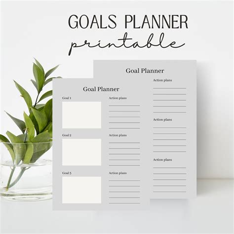 Goal Planner, Goal Planner Printable, Goal Planner Pages, Goal Planner ...