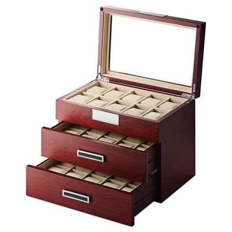 Uhrenbox mit 30 Fächern aus Kirschbaumfurnier | Auf Lager! | Trendhim