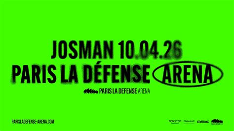 JOSMAN Concert | Paris La Défense Arena | Infos & Billets