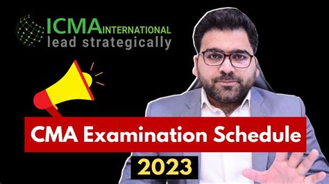 CMA Examination Schedule 2023 | ICMA International Lead Strategically ...
