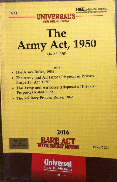 The Army Act, 1950 – Law Publications